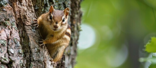 Fototapeta premium A Chipmunk On A Tree
