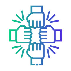 brotherhood Line Gradient Icon