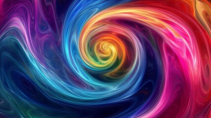 Hypnotic Abstract Digital Art: Swirling Patterns and Vibrant Hues
