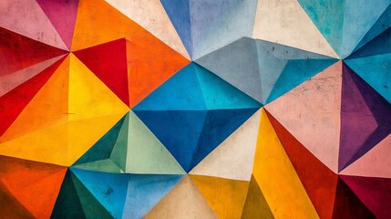 Abstract Geometric Art: Vibrant Colors and Sharp Angles