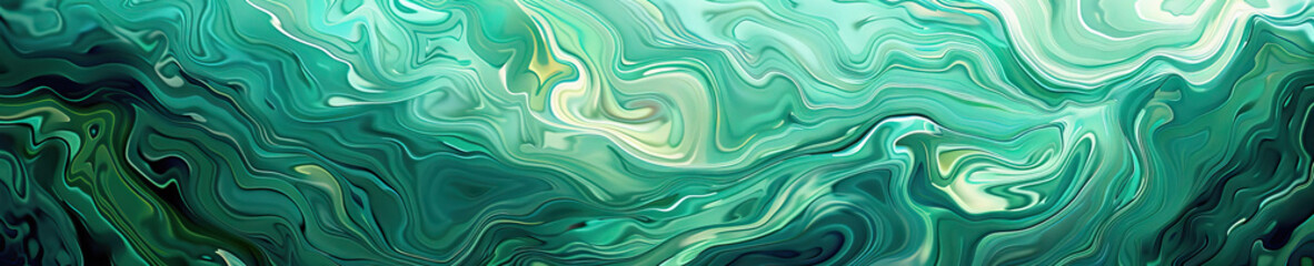 Fototapeta premium An abstract depiction of Jesus's baptism in the Jordan River, with swirling patterns of teal and turquoise conveying the movement of the water and the significance of the event.