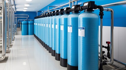 A reverse osmosis unit filtering water, highlighting the advanced filtration system and water recycling process  