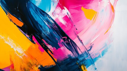 Naklejka premium Abstract Expressionism: Bold Brushstrokes and Vibrant Colors