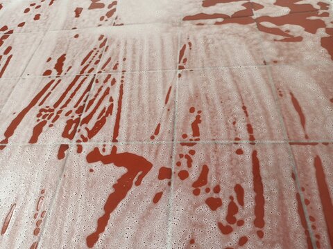 Abstract background. Foamy red floor.