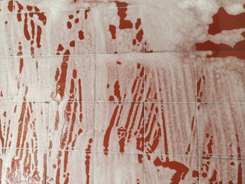 Abstract background. Foamy red floor.