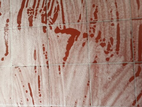 Abstract background. Foamy red floor.