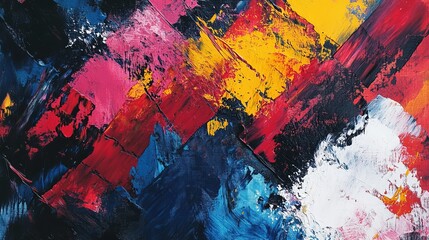 Abstract Layered Color & Texture Painting: Vibrant Contrast in AR 169:6