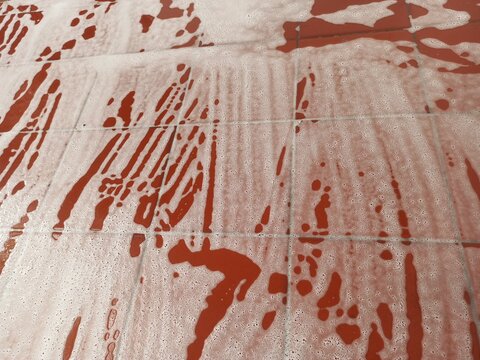 Abstract background. Foamy red floor.