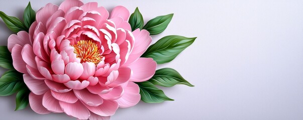 Delicate watercolor depiction of a blooming peony flower, high-quality, floral elegance, lush and romantic blooms