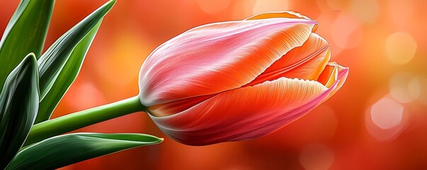 Delicate watercolor painting of a blooming tulip, high-quality, floral elegance, elegant and vibrant blooms