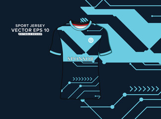 Sports jersey design vector. Soccer jersey template
