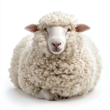recommend clip art: Fluffy white sheep cloud, sky, weather, dreamy, clipart, white background, high quality