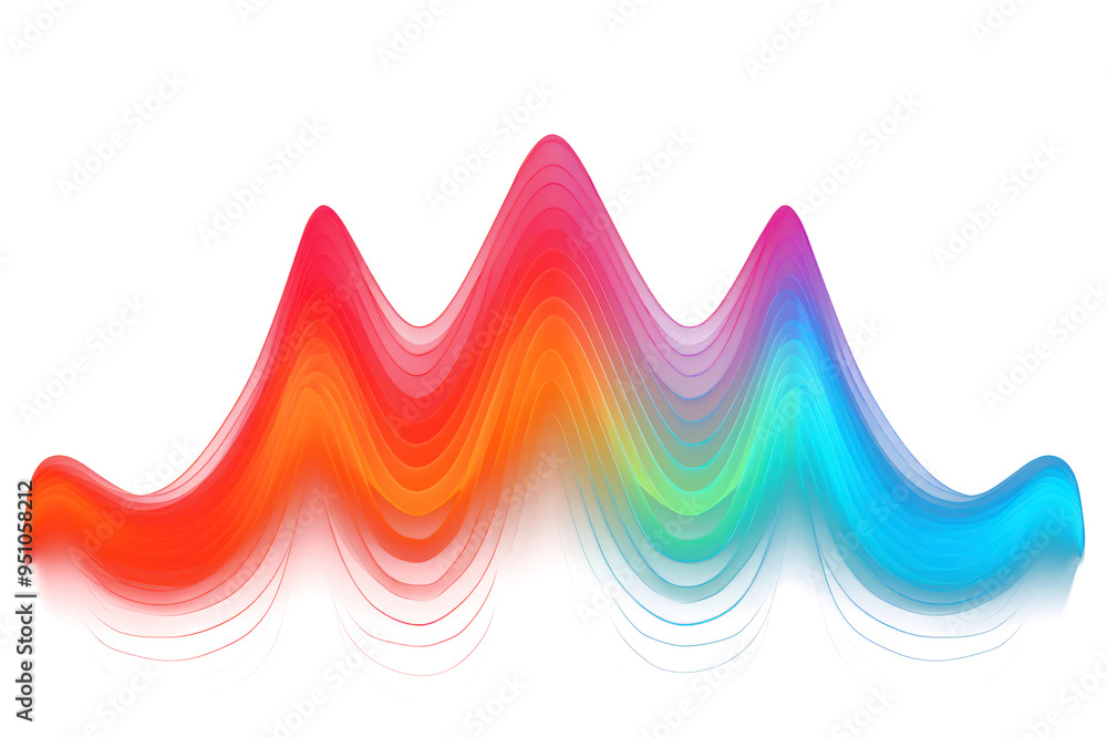 Poster PNG Sound wave pattern light graph.