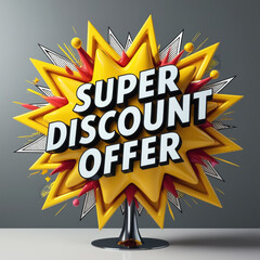 Super sale discount offer Black Friday design.  generative Ai