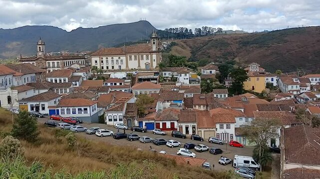 The panoramic view of the city of Ouro Preto MG, Brazil