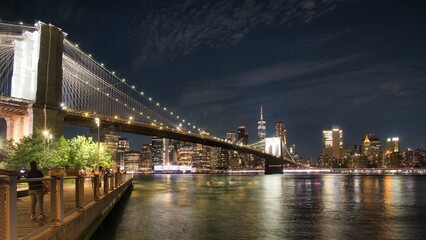 ブルックリン橋の夜景