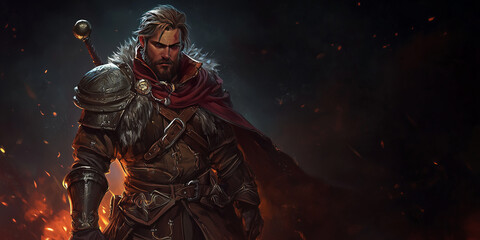 Fototapeta premium A character from the game. Website header or desktop wallpaper.