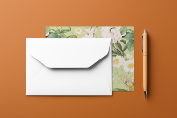 Mail envelope png, transparent mockup
