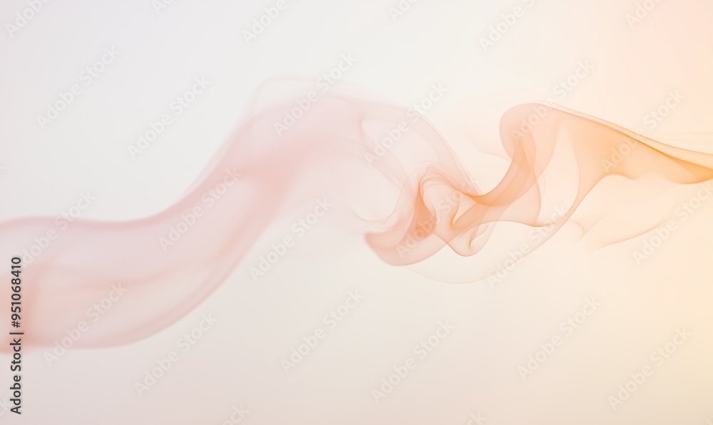 Aufkleber a photo of ethereal smoke illuminated by a soft peach light, creating a gentle and calming effect