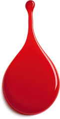 Obraz premium Single red drop of liquid