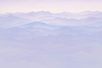 Fototapeta premium Serene purple mountain png overlay effect, transparent background