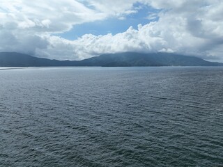 福井県の綺麗な海の鞠山海水浴場　ドローン空撮