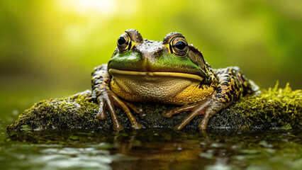 Fototapeta premium Close-Up of Toad in Lush Habitat National Geographic Style Photo