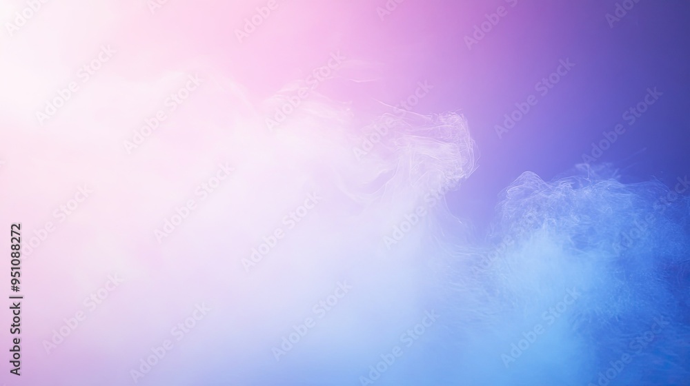 Poster a minimalist abstract background with soft gradient tones of blue and purple, creating a calming and