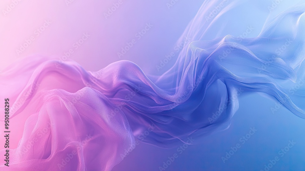 Poster a minimalist abstract background with soft gradient tones of blue and purple, creating a calming and