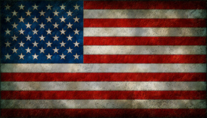 Naklejka premium Stitched United States Flag