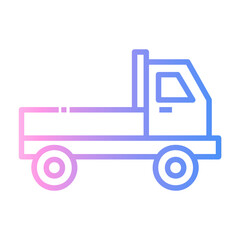 pick up car Line Gradient Icon