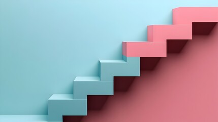 Fototapeta premium Detailed Stair Step Visual Process Diagram with Distinct Levels for Business Presentation and Strategic Planning