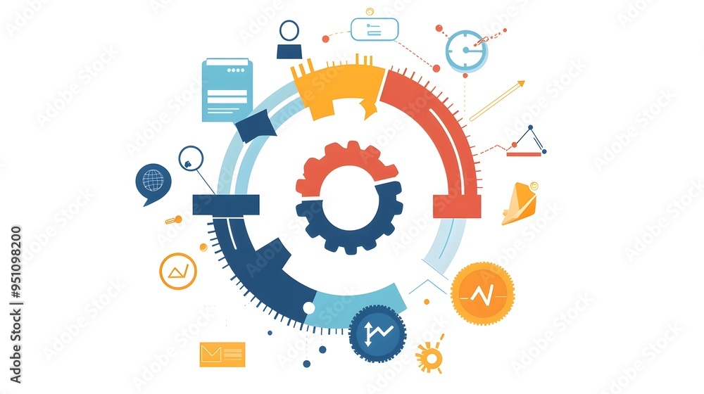 Poster continuous improvement cycle pdca infographic for business strategy and management flat design showi
