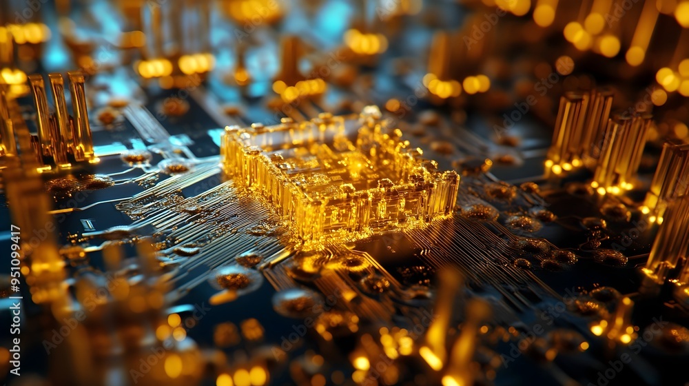 Poster intricately detailed photograph showcasing the complex design and miniature components of a nanoscal