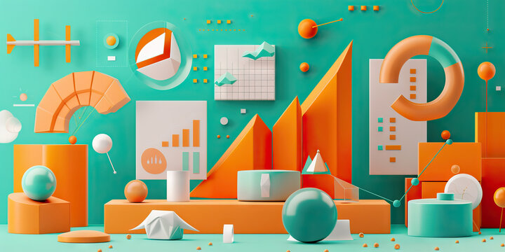 Stylized icons or symbols, in vibrant colors like orange or teal, to highlight specific areas of expertise or interest within a company.