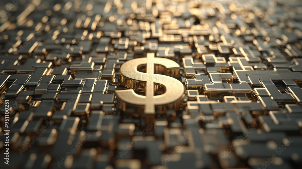 Poster navigating the maze of financial planning - 3d icons for wealth management strategy | c4d render wit