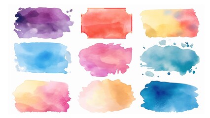 Colorful watercolor brushstroke abstract pattern