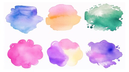 Colorful watercolor brushstroke abstract pattern