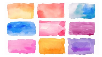 Colorful watercolor brushstroke abstract pattern