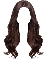 Fototapeta premium Long, wavy brunette hair