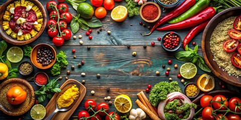 Mouthwatering stock photo of vibrant and flavorful culinary composition