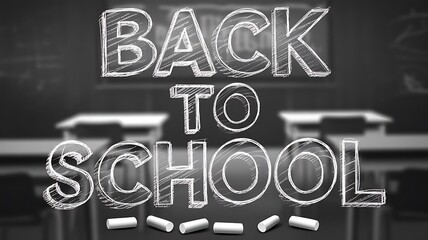 Colorful, back to school, poster, banner, message on blackboard with books and chalks - education concept, perfect for illustrating the excitement and preparation for a new academic year
