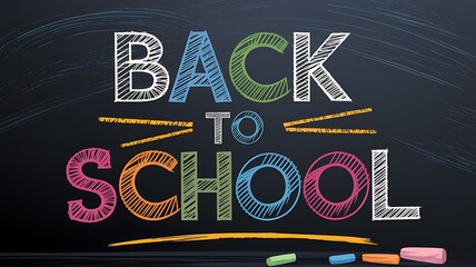 Colorful. back to school, poster, banner, message on blackboard with books and chalks - education concept, back to school banner, 
