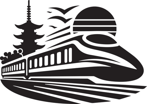 recommend clip art: Bullet train vector silhouette vector, bullet train icon clip art