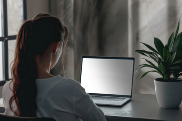 PNG laptop screen mockup, transparent design