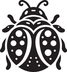 ladybug vector black vector, Ladybug vector icon, Vector illustration 