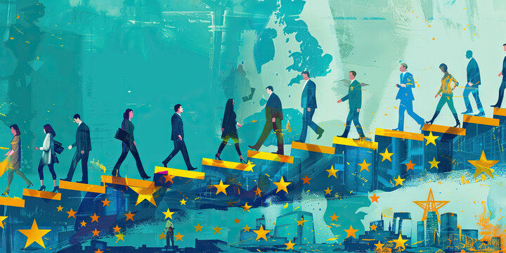 Bold Bar Chart: Employee Growth in Major European Corporations