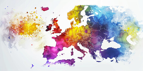 Fototapeta premium Color-Coded Heatmap: Social Media Engagement by Industry in Europe