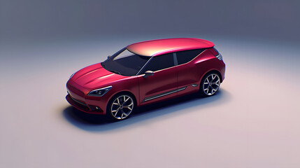 Obraz premium Shooting car 3d cartoon style