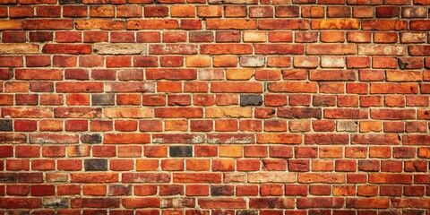 Fototapeta premium Vintage red brick wall texture with weathered and aged appearance, perfect for background or architectural design projects
